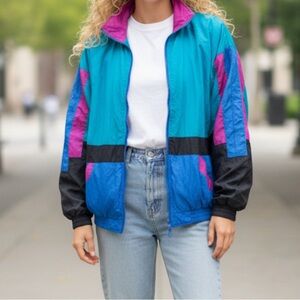 Slade Vintage Color-block Windbreaker